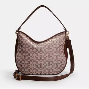Coach Soft Tabby Hobo in Oak Maple Signature Jacquard C6659